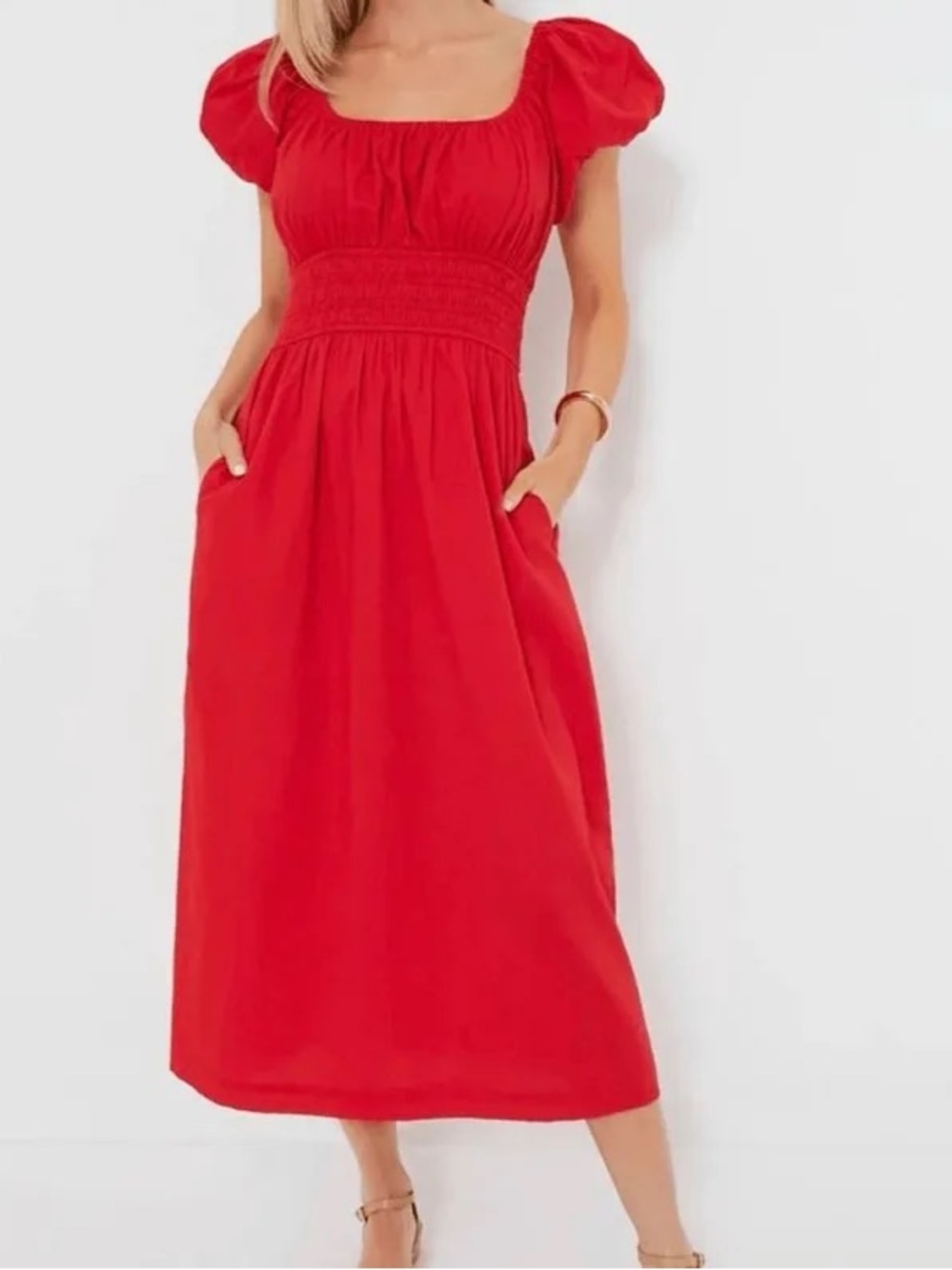 Tuckernuck Pomander Place Red Cotton Flynn Dress